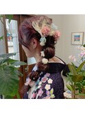 あみ下ろしヘアセット