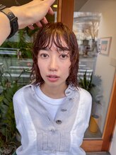 シツ(situ) マッシュレイヤーボブ　パーマ　アッシュブラウン