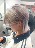 韓国マッシュスペインカールスパイーキーショートブルーブラック