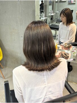 ラック(LUCK) オリーブベージュ/船橋/くすみベージュ/細めハイライト