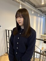 小顔似合わせカットオリーブベージュ透明感艶感カラーレイヤー
