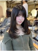 縮毛矯正/髪質改善トリートメント/ミディアム/レイヤースタイル