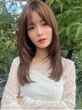 オーウェル 銀座(Owelle) レイヤーカットミルクティーカラー髪質改善グレージュ銀座