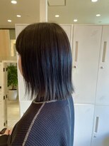 シュガー 仙台宮城野区(&Sugar)&nbsp;大人の透明感。グレー×ブルーの外ハネボブ