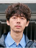 新橋メンズパーマフェザーパーマシャドウパーマセンターパート