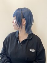 ニューヨークニューヨーク なんば道頓堀店(NYNY)&nbsp;ウルフレイヤーボブ/アイスブルー