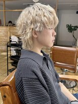 ミモザワークス(Mimosa Works)&nbsp;ミルクティベージュ　２ブリーチ　マッシュウルフ