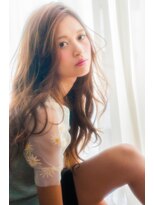 クラン(clan)&nbsp;外国人風ラフウェーブロング×ヌーディベージュ