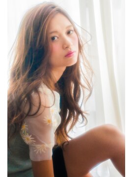 クラン(clan) 外国人風ラフウェーブロング×ヌーディベージュ