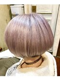 ショートボブ × PinkPearl♯インナー♯ハイライト♯ブリーチ
