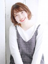 ヘアメイク ナル(hair make nalu)&nbsp;シースルーバングのニュアンスカールボブ
