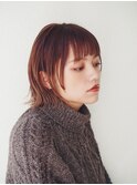 ワイドバングこなれボブウルフ