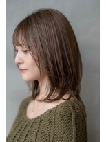 オースティン 流山おおたかの森(AUSTIN)&nbsp;大人かわいい前髪セシルカットココアブラウンフリンジウェーブ