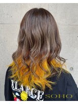 ソーホー 八日市店(SOHO)&nbsp;インナーカラー × オレンジイエロー