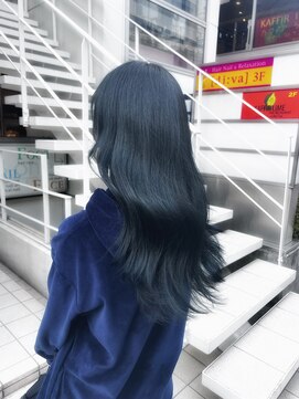 アソビ 表参道(ASOBI) ブリーチなし ネイビーブラック 透明感