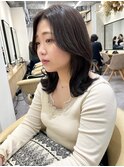 □ 韓国大宮顔周り髪質改善レイヤー前髪カットくびれミディアム