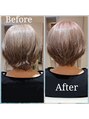 ゴートヘアタカツキ(GOAT hair) 脱白髪染めのお客様首周りをスッキリさせて艶髪にしました