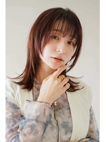 トクテ 吉祥寺(tokute)&nbsp;くびレイヤーエモージュ前髪モテベージュレイヤーミディ/吉祥寺