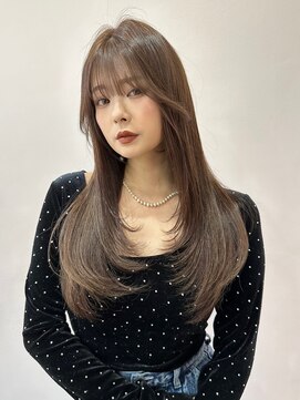 ボタン シブヤ(VOTAN SHIBUYA) 韓国ヘア/顔まわりレイヤー/前髪あり/レイヤーカット