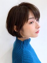 大人かわいい耳かけマッシュショートボブ