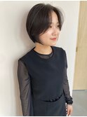 透明感カラー秋色暗髪
