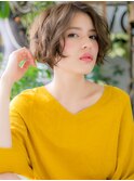 大人ショートボブパーマ抜け感顔周りレイヤーh3戸頭20代30代40代