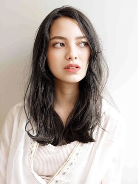 マム(mamu) 柔らかセミロング/オリーブベージュ