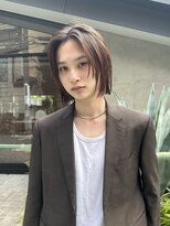 ノラジャーニー(NORA Journey)&nbsp;メンズボブウルフメンズミディアムレイヤーカットメンズウルフ