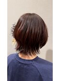 オレンジカラー☆ウルフボブで夏らしく！！