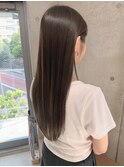 斜めバング/グレージュカラー/デザインカラー/シルキーベージュ