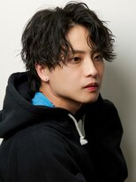 ルーシー 渋谷(LUCEY) センターパートフェザーパーマシャドウパーマメンズパーマ