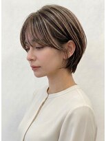 ヌードルバイコア(noodle by CoRe.gn)&nbsp;大人可愛いマッシュショート白髪ぼかしハイライト脱白髪染め