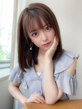 アフロート ディル(AFLOAT D'L) 20代30代40代大人可愛いAラインボブベージュ抜け感くすみカラー