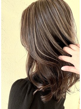 キャパジャストヘアー(CAPA just hair) ミルクティーアッシュ_ハイライトカラー