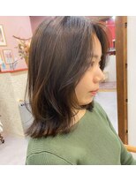 アイエン(aien) ミディアム×ボブウルフ×ショコラベージュ【梅田/中崎町】