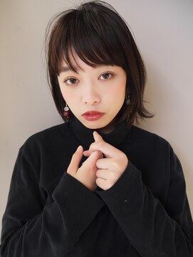 モリオ フロム ロンドン サッポロファクトリー店(morio FROM LONDON) 【morio札幌】大人かわいい黒髪シースルーバング外ハネボブ