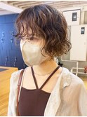 オリーブベージュカーキベージュレイヤーカット_ba409971