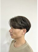 センターパート刈り上げハイライトバレイヤージュメッシュ