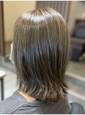 ミルクティーベージュカラーくびれヘアグレージュカラー韓国