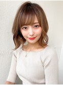 ♪大人可愛い外ハネボブアッシュベージュ20代30代40代高田馬場