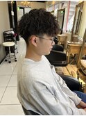 ツイストスパイラルパーマ マッシュ 眉毛 ツイストパーマ