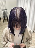 2回ブリーチ青紫カラー