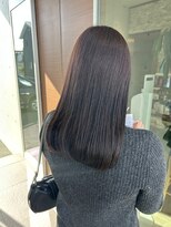 アチーブ ヘア デザイン(achieve hair design)&nbsp;ナチュラルピンクブラウン透明感艶カラーストレートロングヘア