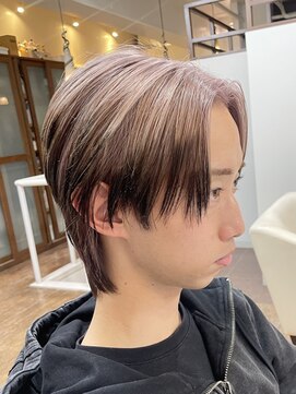 スタジオフォーエイチ(STUDIO 4H) エンドカラー/ホワイトブロンド/シースルーセンターパート