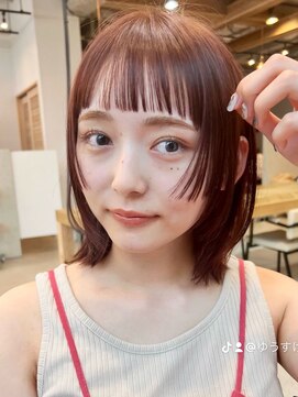 ディッセンバー 渋谷(December) 姫カット×暖色カラーのミディアム