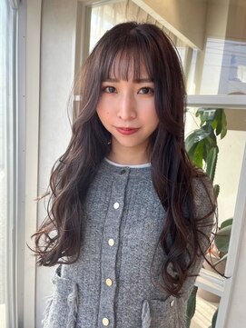 ポジ(poji) 韓国風　前髪カット　艶髪　くびれ巻き　サイドバング
