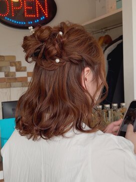 ヘアーエポック(hair epoque) ★結婚式パーティーゆるふわハーフアップスタイル