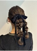 ツイン編みおろしアレンジ