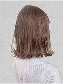 20代30代40代切りっぱなしボブ×シフォンベージュ