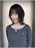 くびれウルフ/くびれレイヤー/ウルフカット/ミディアムウルフ